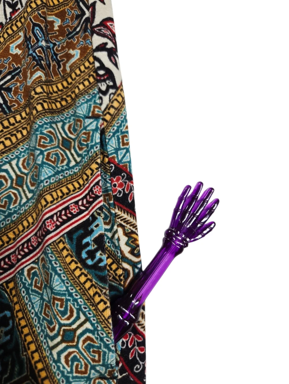 J. Jill Mixed-Print Sleeveless Stretchy Knit Maxi Dress Pockets